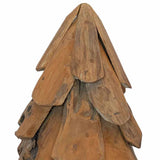 vidaXL Christmas Tree with Stand Brown 61 cm Solid Teakwood