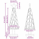 vidaXL Christmas tree with stand Brown 61 cm Solid teak wood