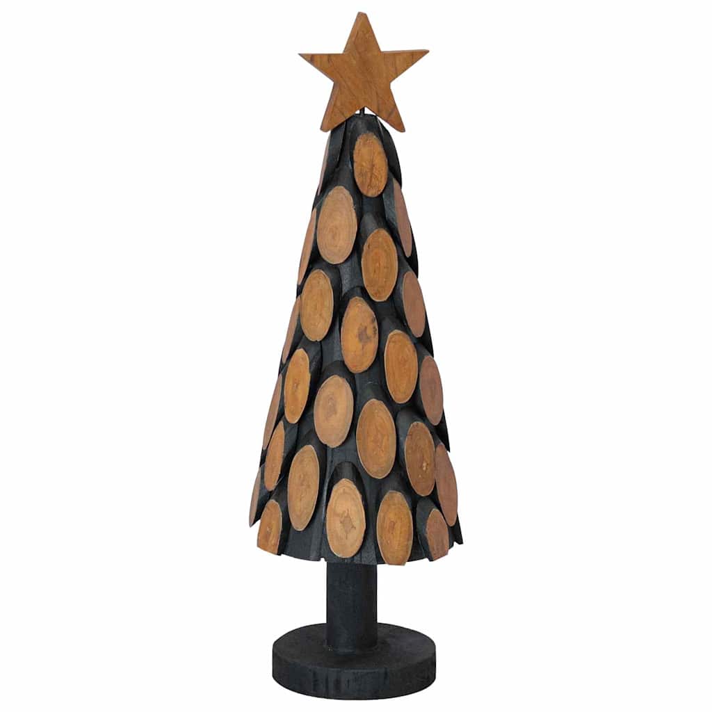 vidaXL Christmas tree with stand Brown 61 cm Solid teak wood