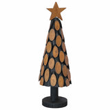 vidaXL Christmas tree with stand Brown 61 cm Solid teak wood