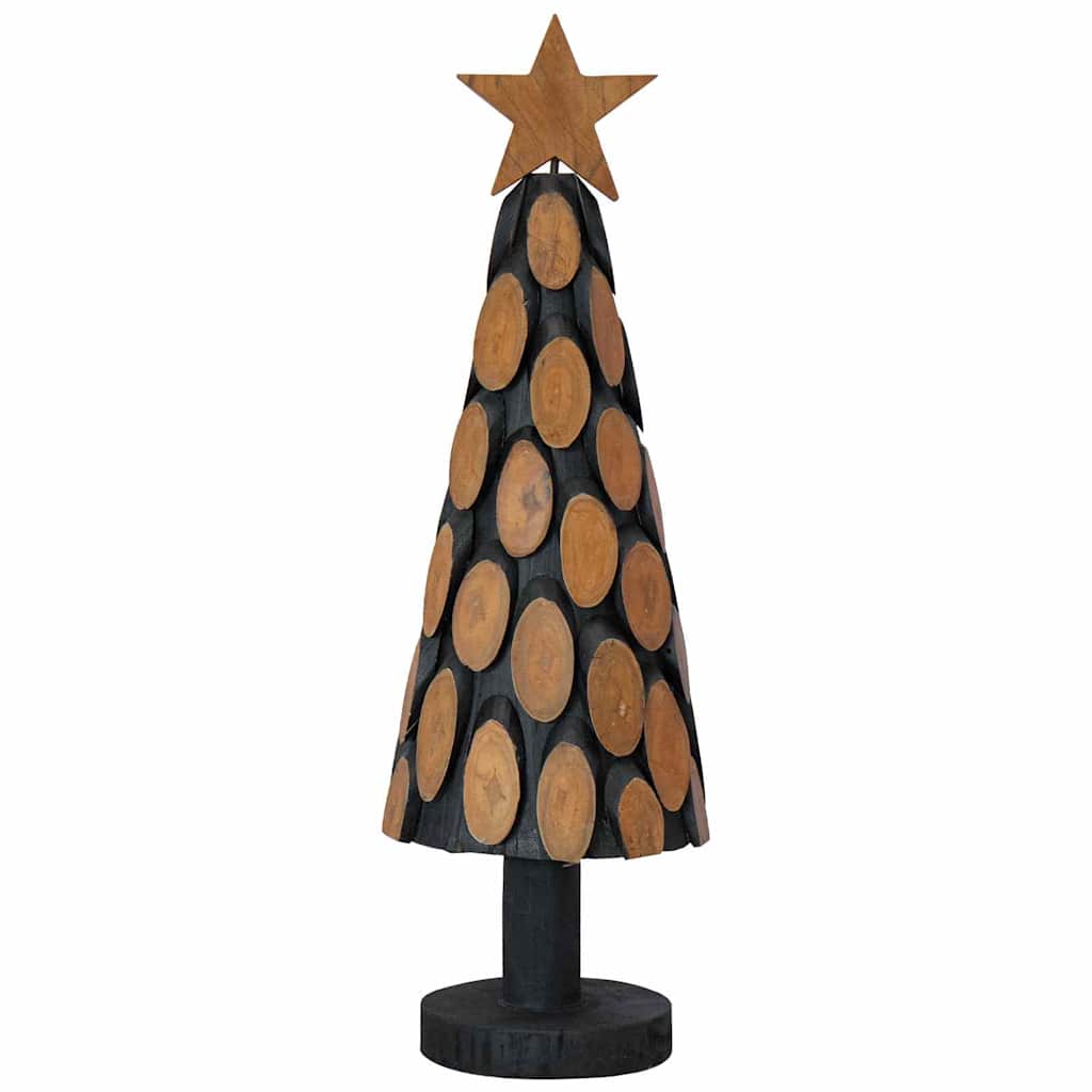 vidaXL Christmas tree with stand Brown 61 cm Solid teak wood