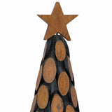 vidaXL Christmas tree with stand Brown 61 cm Solid teak wood