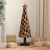 vidaXL Christmas tree with stand Brown 61 cm Solid teak wood