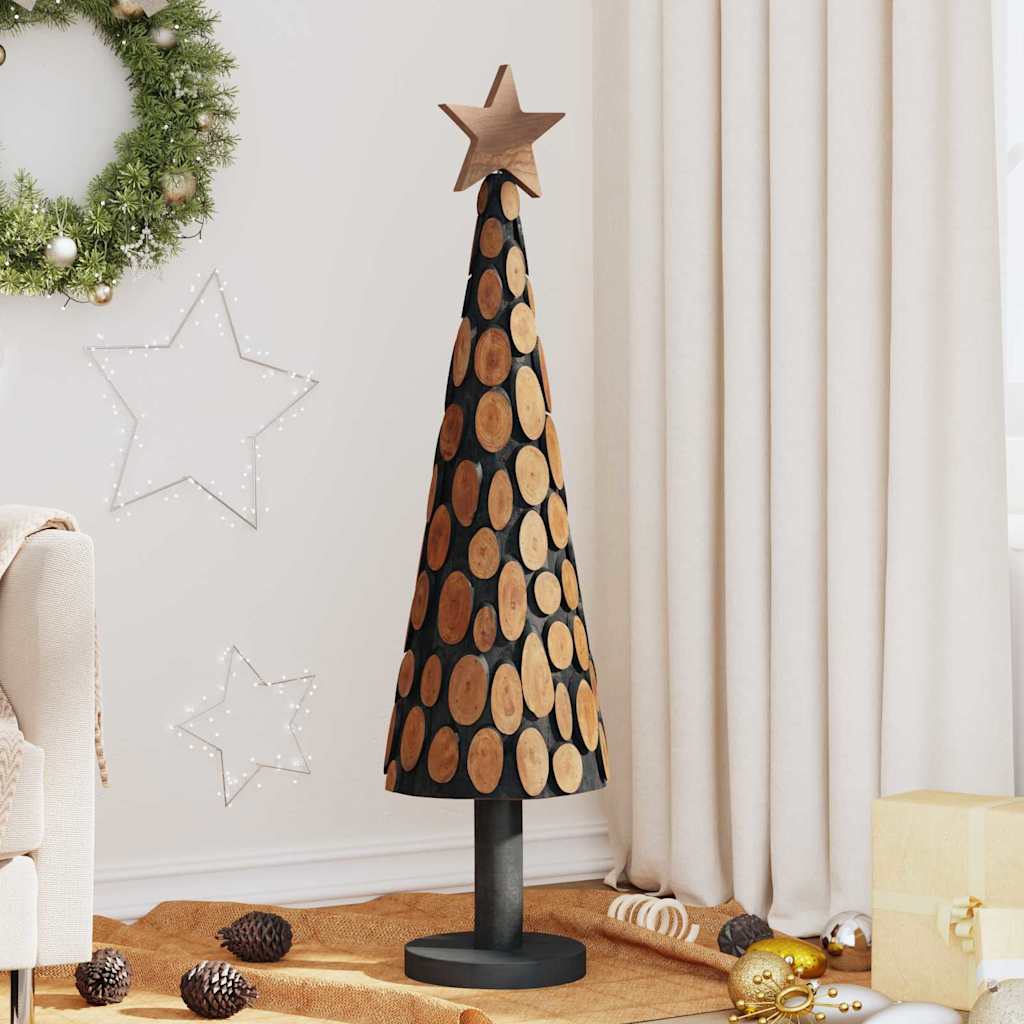 vidaXL Christmas tree with stand Brown 61 cm Solid teak wood