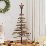 vidaXL Kerstboom met standaard Bruin 90 cm Massief teakhout