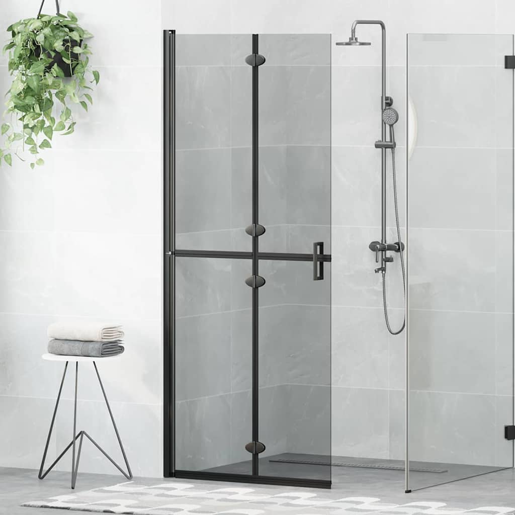 vidaXL Inloopdouchewand inklapbaar 70x190 cm ESG-verre transparent