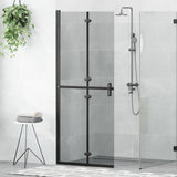 vidaXL Inloopdouchewand inklapbaar 70x190 cm ESG-verre transparent