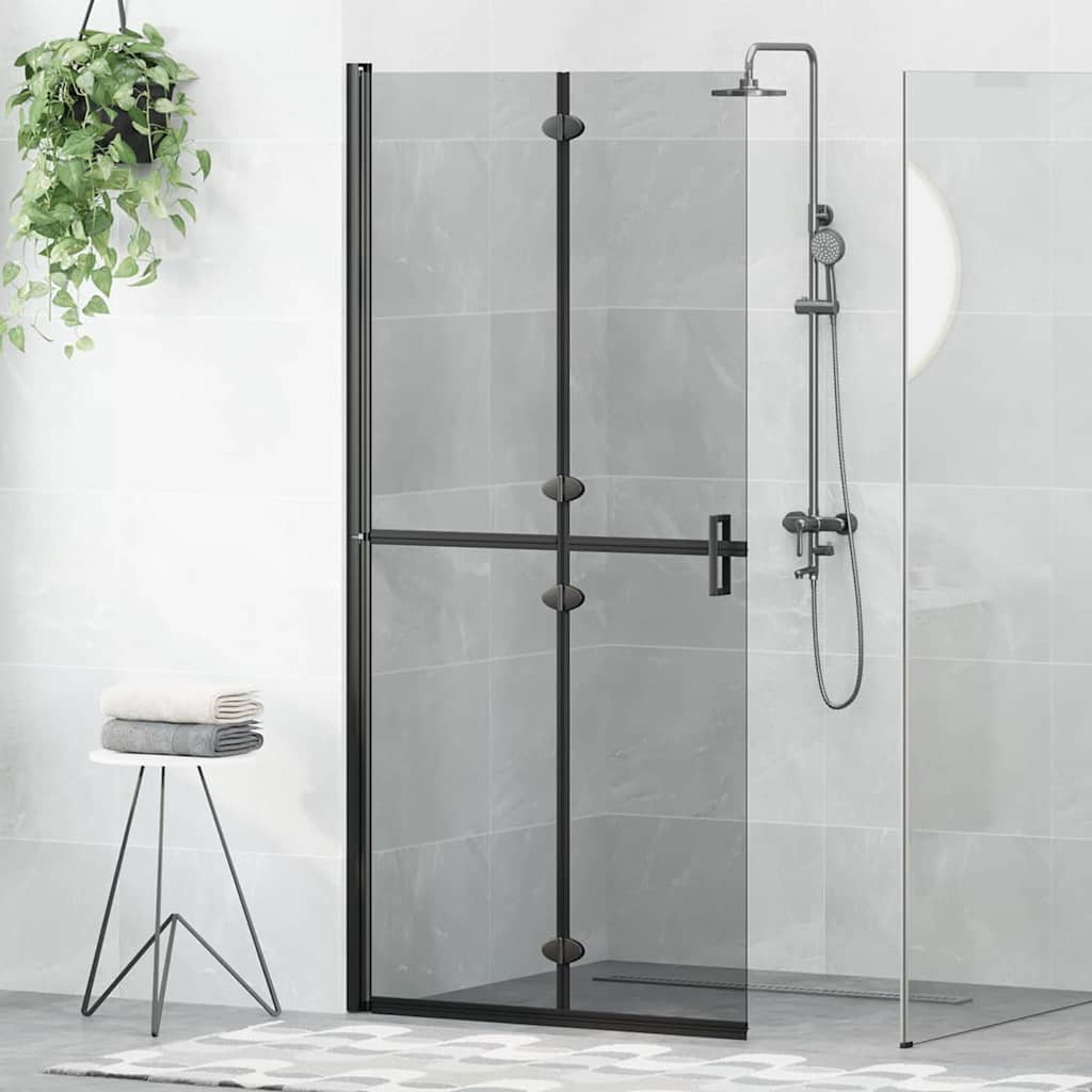 vidaXL Inloopdouchewand inklapbaar 70x190 cm ESG-verre transparent
