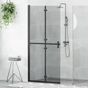 vidaXL Inloopdouchewand inklapbaar 70x190 cm ESG-glas transparant