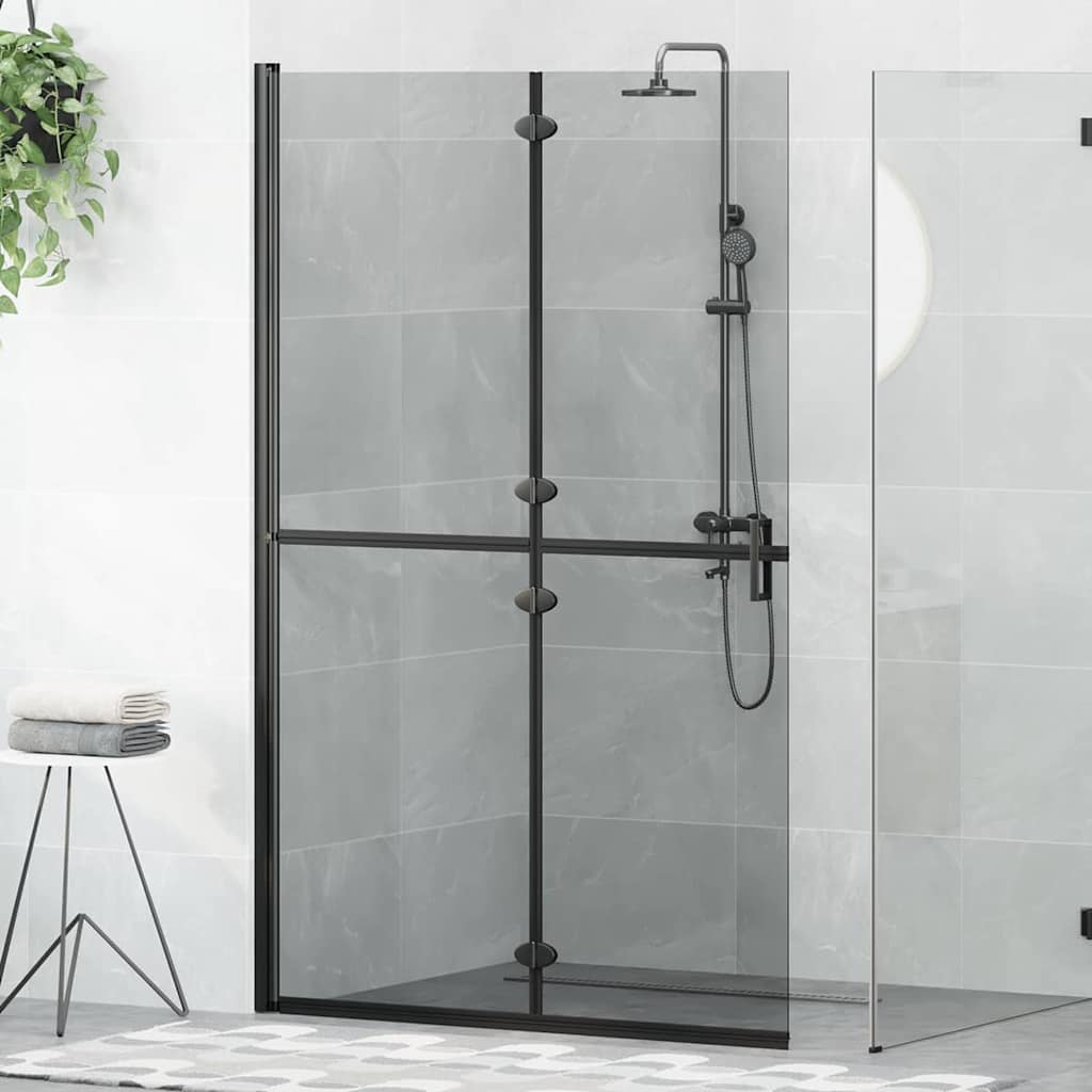 vidaXL Inloopdouchewand inklapbaar 70x190 cm ESG-verre transparent