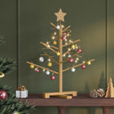 vidaXL Houten kerstboom met standaard Naturel 75 cm Massief grenenhout