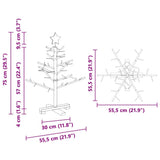 vidaXL Houten kerstboom met standaard Naturel 75 cm Massief grenenhout
