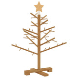 vidaXL Houten kerstboom met standaard Naturel 75 cm Massief grenenhout