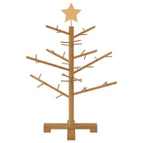 vidaXL Houten kerstboom met standaard Naturel 75 cm Massief grenenhout