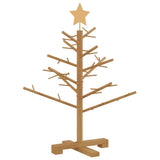 vidaXL Houten kerstboom met standaard Naturel 75 cm Massief grenenhout