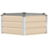 vidaXL Plantenbak Ivoor 129 x 129 x 45 cm Staal