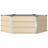 vidaXL Plantenbak Ivoor 129 x 129 x 45 cm Staal