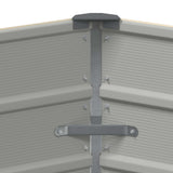 vidaXL Plantenbak Ivoor 129 x 129 x 45 cm Staal