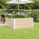 vidaXL Plantenbak Ivoor 100 x 100 x 45 cm Staal