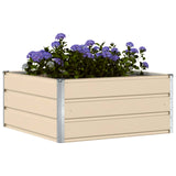 vidaXL Plantenbak Ivoor 100 x 100 x 45 cm Staal
