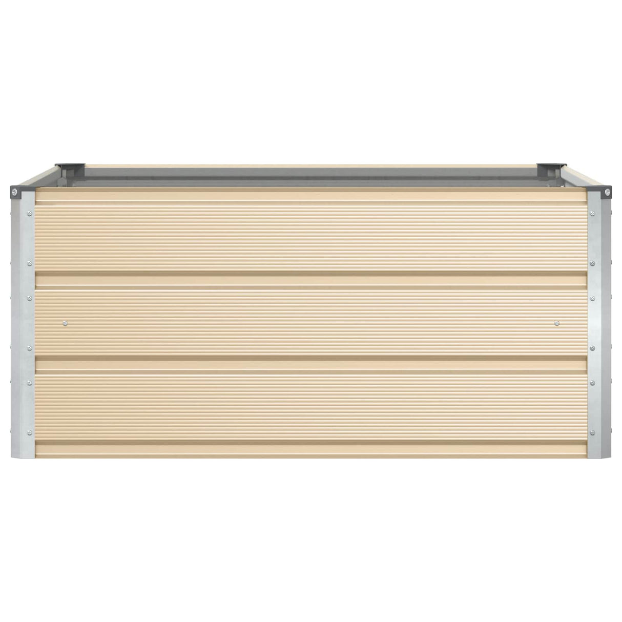 vidaXL Plantenbak Ivoor 100 x 100 x 45 cm Staal
