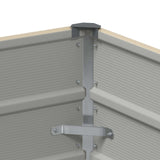 vidaXL Plantenbak Ivoor 100 x 100 x 45 cm Staal