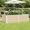 vidaXL Ivory Planter 160 x 80 x 45 cm Steel