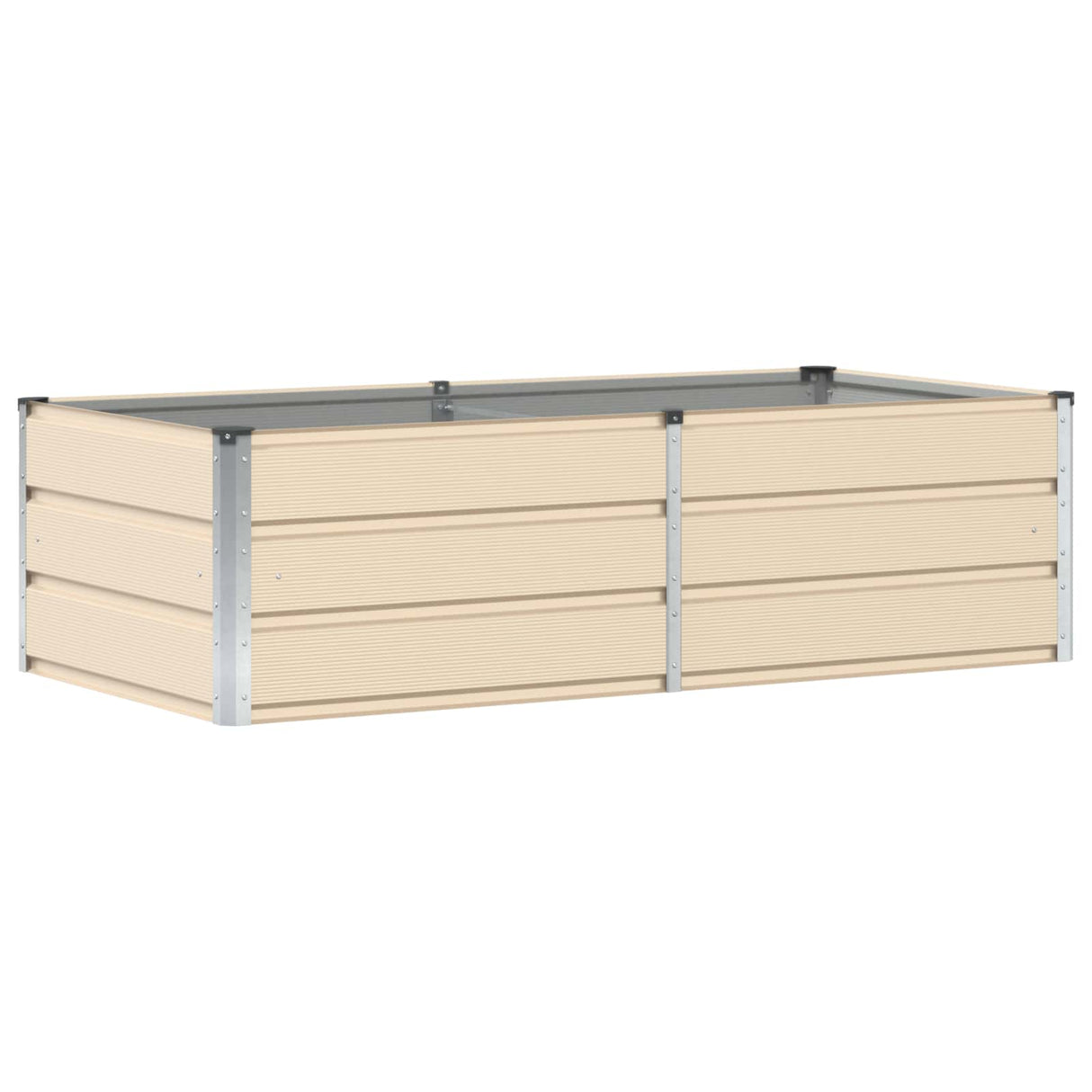 vidaXL Ivory Planter 160 x 80 x 45 cm Steel