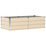 vidaXL Ivory Planter 160 x 80 x 45 cm Steel
