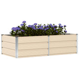 vidaXL Ivory Planter 160 x 80 x 45 cm Steel