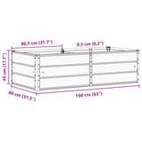 vidaXL Ivory Planter 160 x 80 x 45 cm Steel