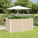 vidaXL Ivory Planter 160 x 80 x 45 cm Steel
