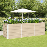 vidaXL Ivory Planter 160 x 80 x 45 cm Steel