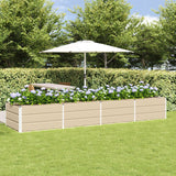 vidaXL Ivory Planter 160 x 80 x 45 cm Steel