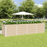 vidaXL Ivory Planter 160 x 80 x 45 cm Steel