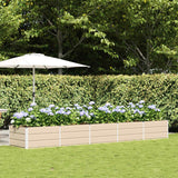 vidaXL Ivory Planter 160 x 80 x 45 cm Steel