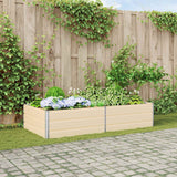 vidaXL Plantenbak Ivoor 195 x 100 x 45 cm Gegevens staal