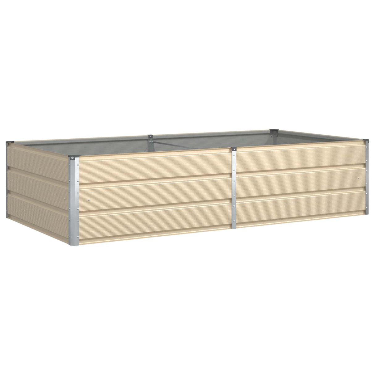vidaXL Plantenbak Ivoor 195 x 100 x 45 cm Gegevens staal