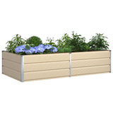 vidaXL Plantenbak Ivoor 195 x 100 x 45 cm Gegevens staal