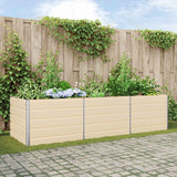 vidaXL Plantenbak Ivoor 195 x 100 x 45 cm Gegevens staal