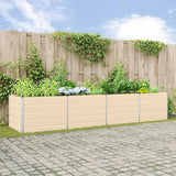 vidaXL Plantenbak Ivoor 195 x 100 x 45 cm Gegevens staal