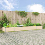 vidaXL Plantenbak Ivoor 195 x 100 x 45 cm Gegevens staal