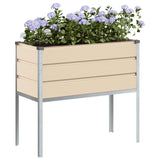 vidaXL Plantenbak Ivoor 100 x 45 x 90 cm Gegevens staal