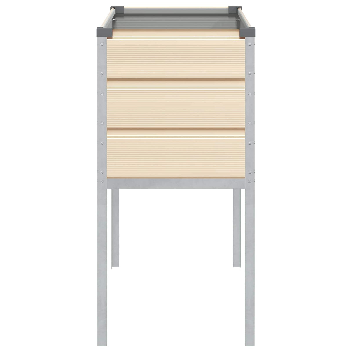 vidaXL Plantenbak Ivoor 100 x 45 x 90 cm Gegevens staal