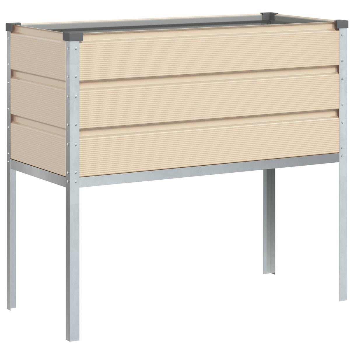vidaXL Plantenbak Ivoor 100 x 45 x 90 cm Gegevens staal