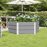 vidaXL Plantenbak Ivoor 129 x 129 x 45 cm Staal