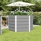 vidaXL Plantenbak Ivoor 129 x 129 x 45 cm Staal