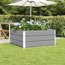 vidaXL Plantenbak Ivoor 100 x 100 x 45 cm Staal