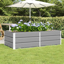 vidaXL Ivory Planter 160 x 80 x 45 cm Steel