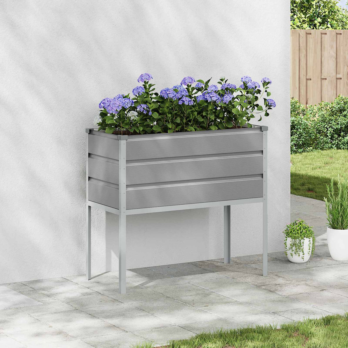 vidaXL Plantenbak Ivoor 100 x 45 x 90 cm Gegevens staal